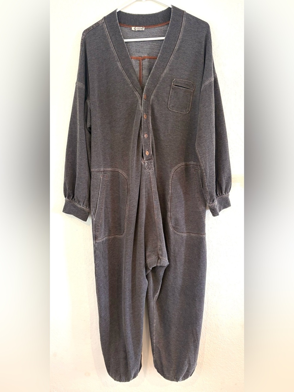Cozy Gray Onesie Romper - Relaxed Fit